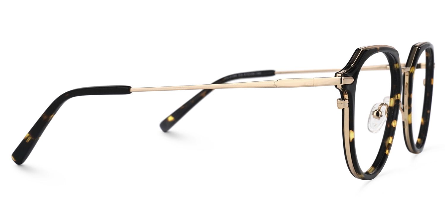 Gage Gelb-Tortoise Rund Brille3