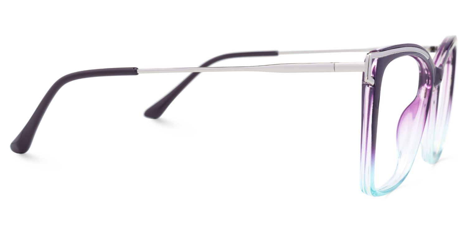 Matia Lila-Blau Quadratisch Brille2