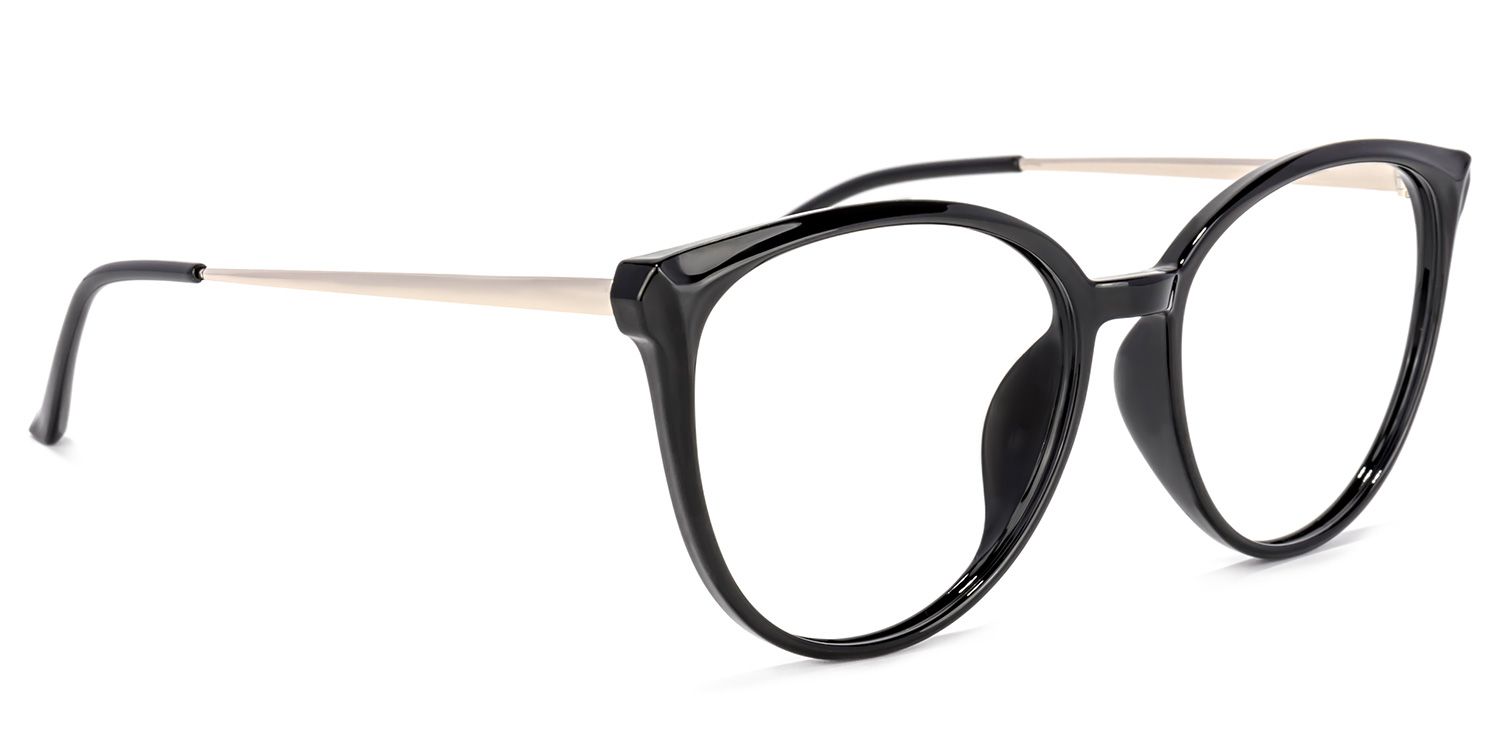 Omar Schwarz Cateye Brille2