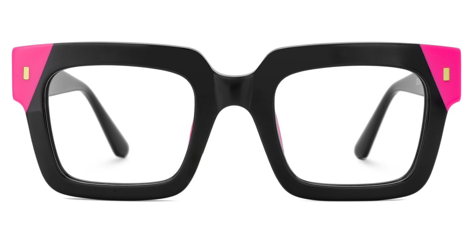 Sarah Schwarz Rechteckig Acetat Brille2