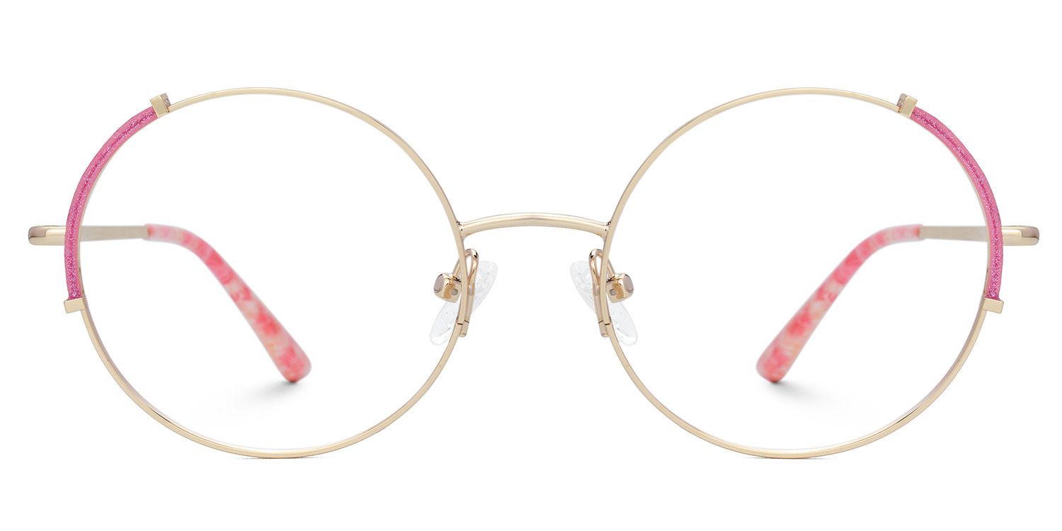 Rindy Rosa Rund Metall Brille0