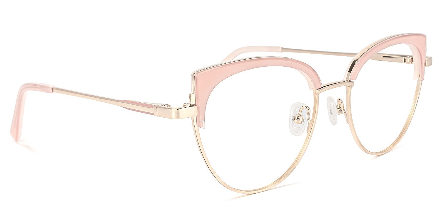 Lorchen Rosa-Gold Cateye Brille2