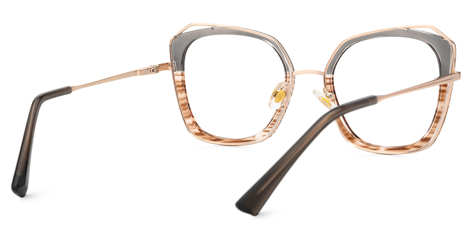 Latimer Grau-Braun Quadratisch Brille3