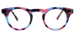 Abigail Blau/Schwarz/Rot Blumenmuster Brille0