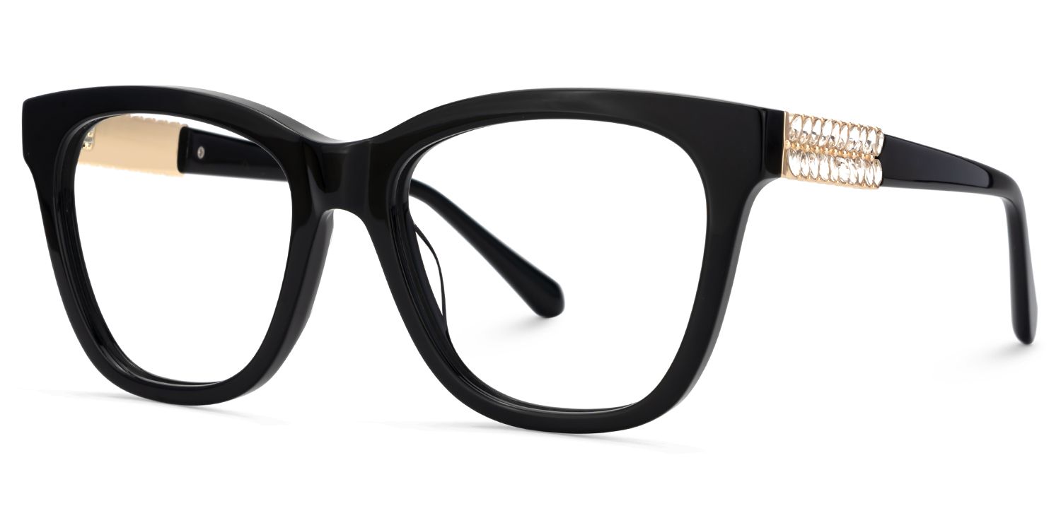 Surita Schwarz Cateye Acetat Brille3