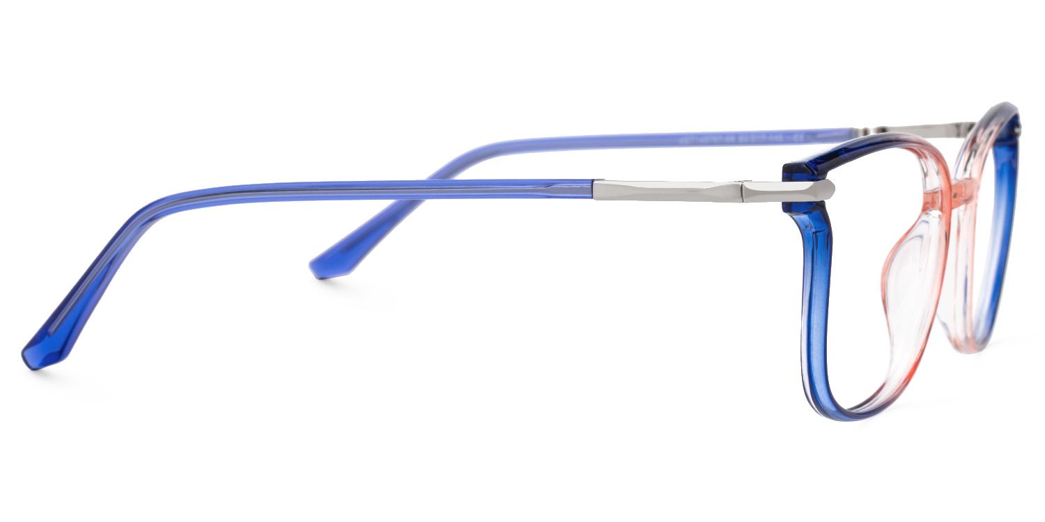 Mander Blau-Orange Quadratisch Brille2