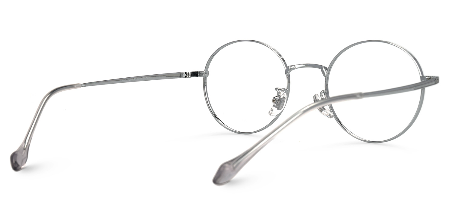Aislin Silber Rund Brille3