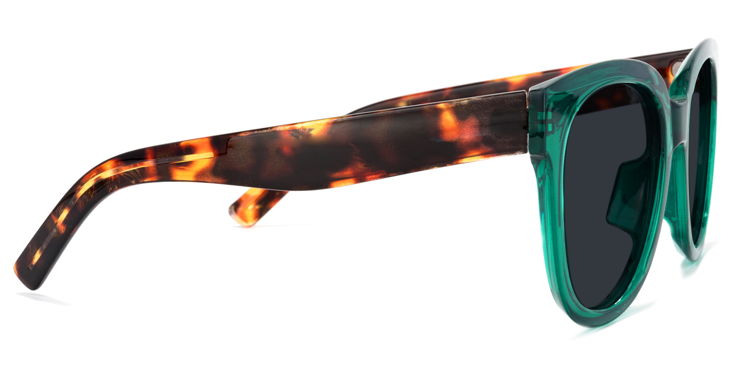 Roxanne Dunkelgrün Quadratisch Sonnenbrille3