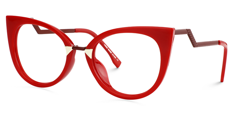 Jacqueline Rot Cateye Brille1