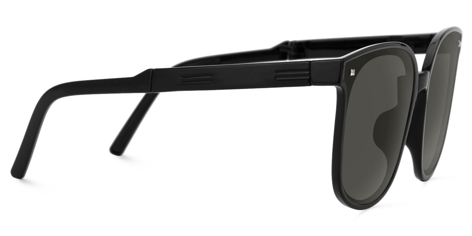 Sulaika Faltbar Schwarz Quadratisch Sonnenbrille3