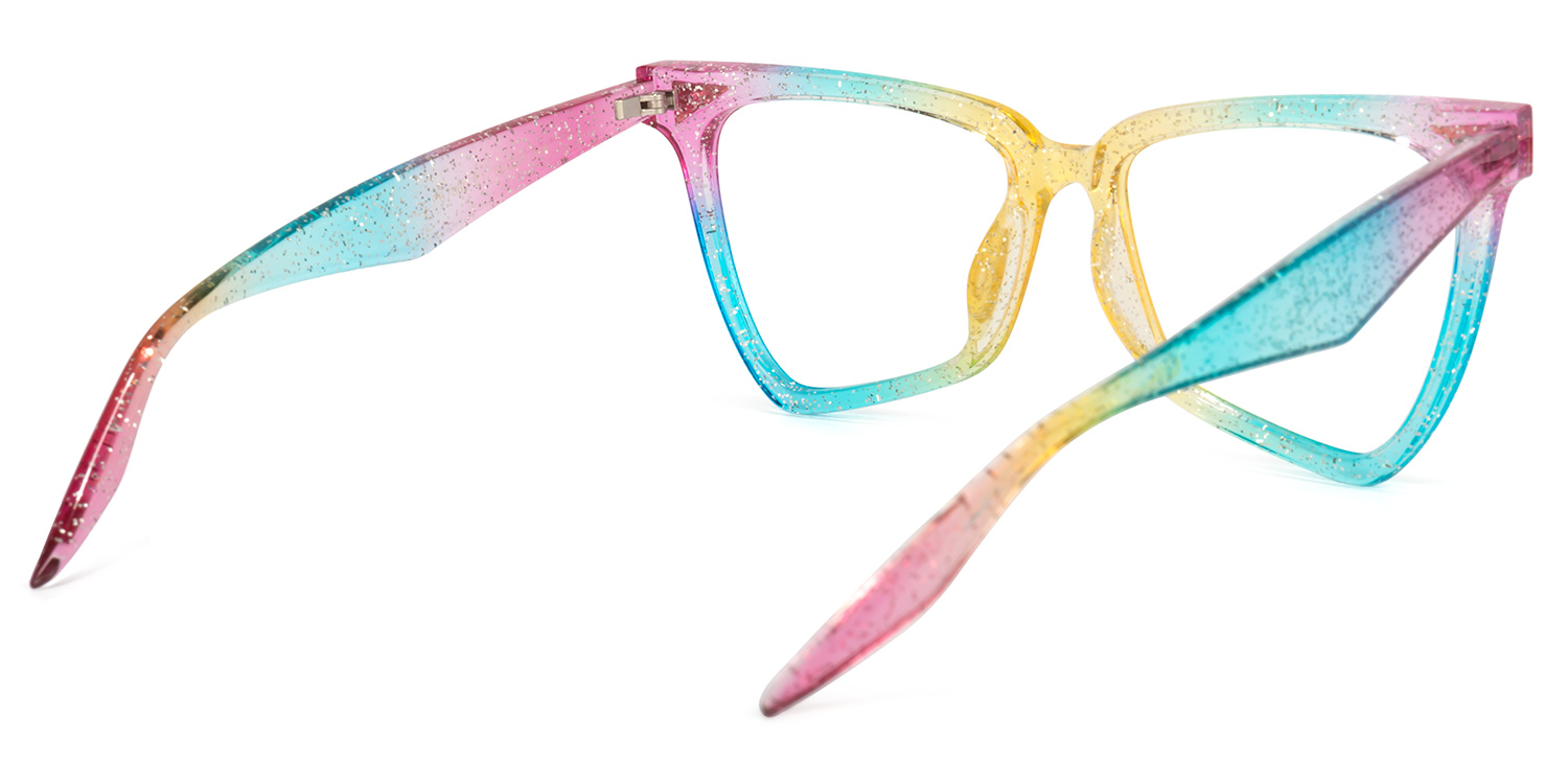 Cicely Blau-Bunt Geometrisch Brille4