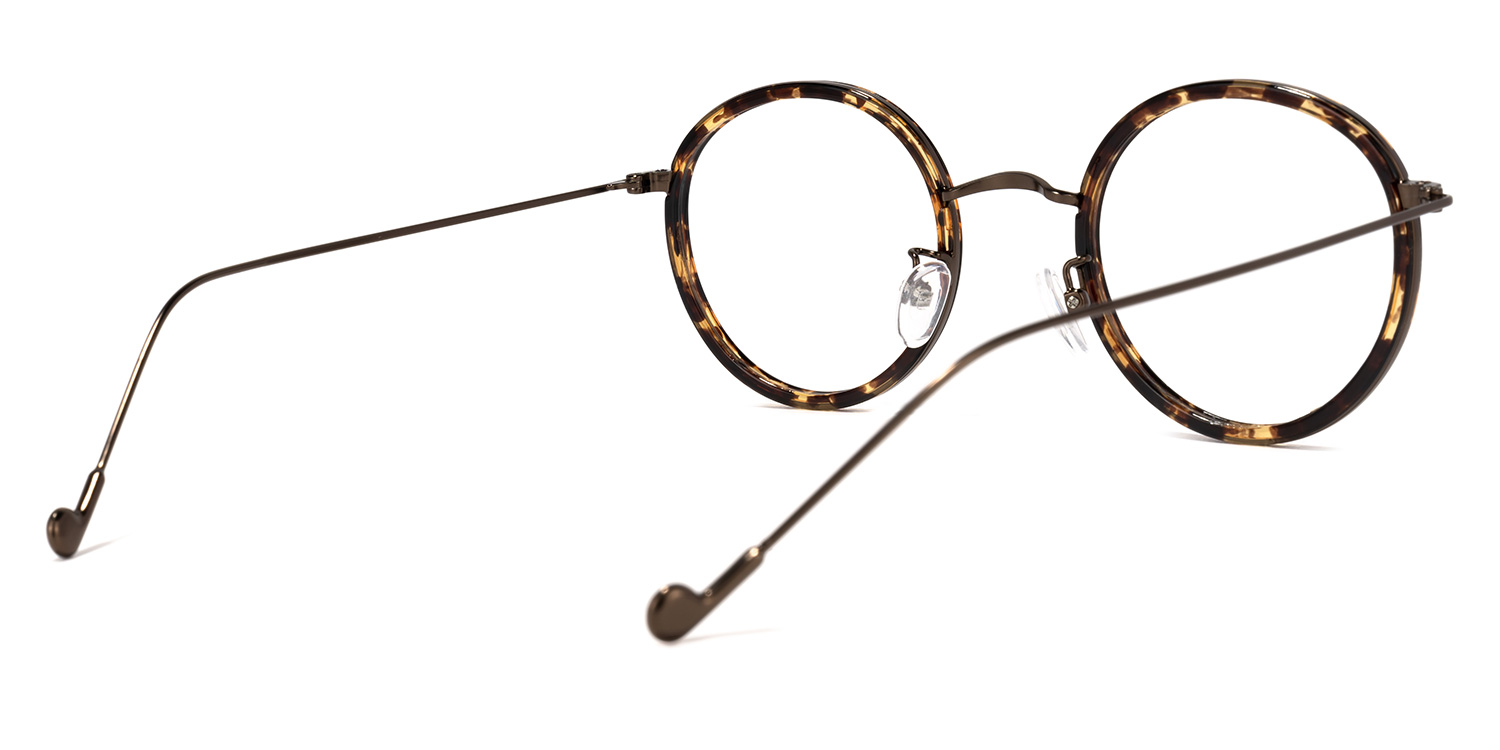 Alba Gelb-Tortoise Rund Brille3