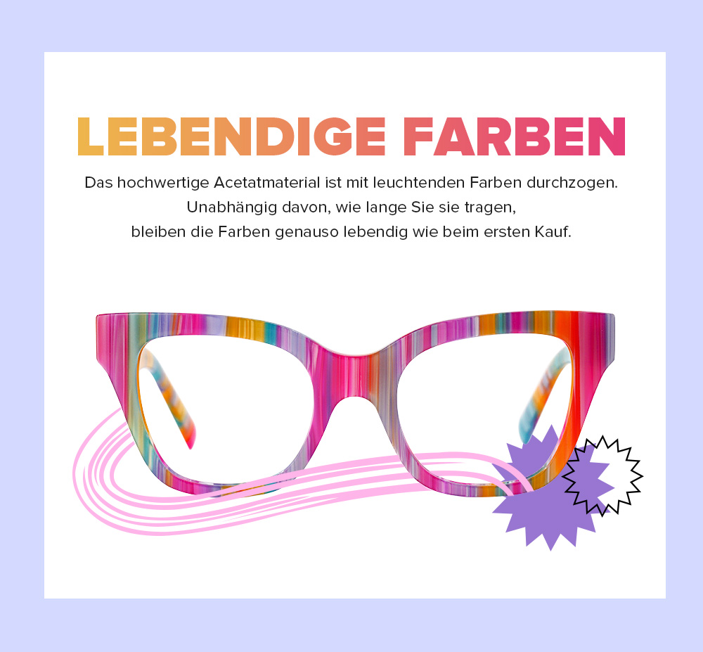 Nereyda Skittles Bunt Cateye Bonbon Brille