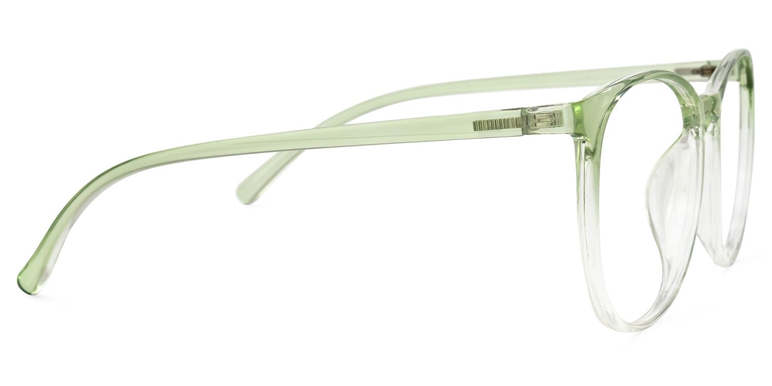 Babbitt Grün Klar Rund Brille2