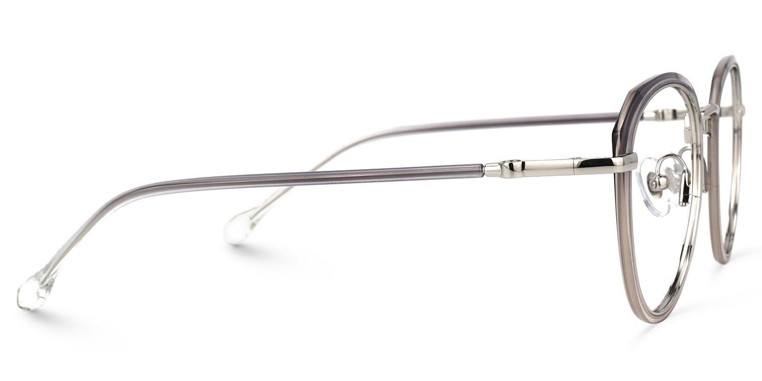 Louella Grau Rund Brille3