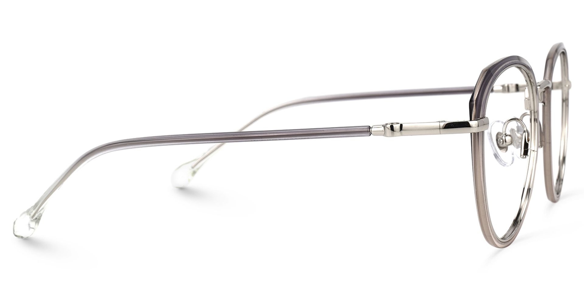 Louella Grau Rund Brille3