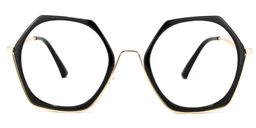 Haine Schwarz Geometrisch Sonnenbrille0
