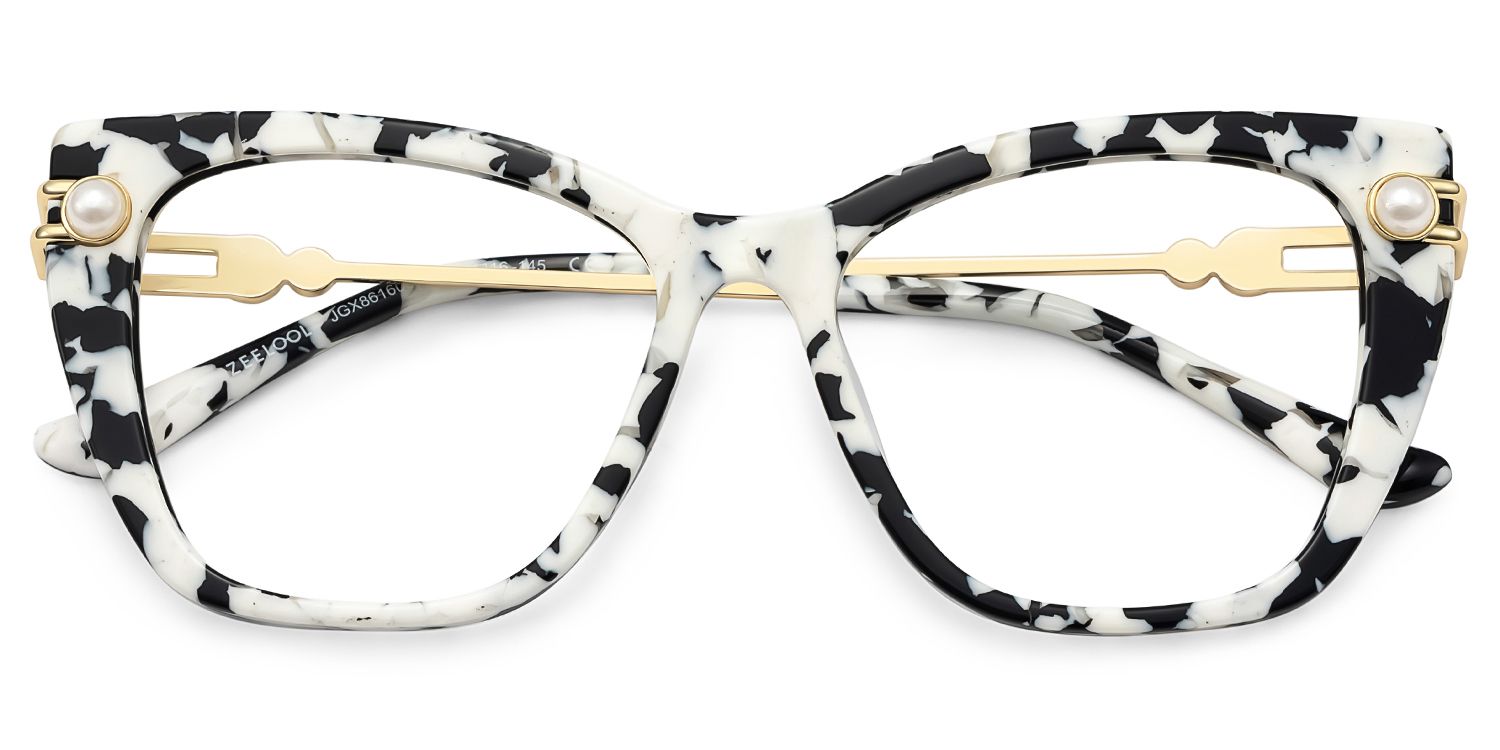 Victor Marmor Cateye Gemischte-Materialien Brille3