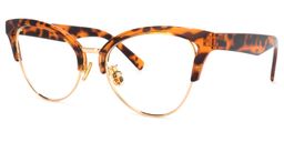 Charlene Orange-Tortoise Browline Brille1