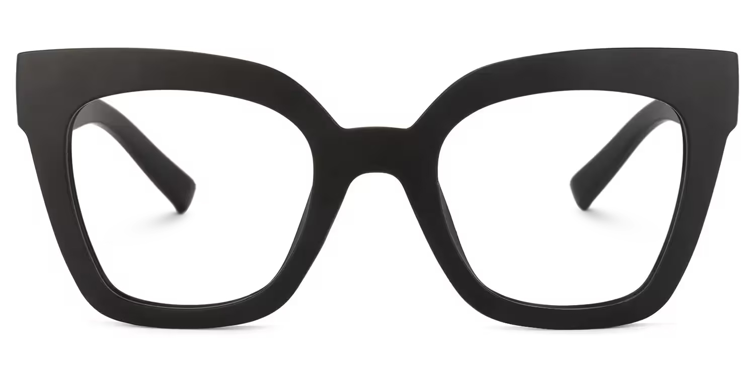 Malcolm Schwarz Quadratisch Brille0