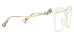 Elida Weiß Schmetterling Brille3