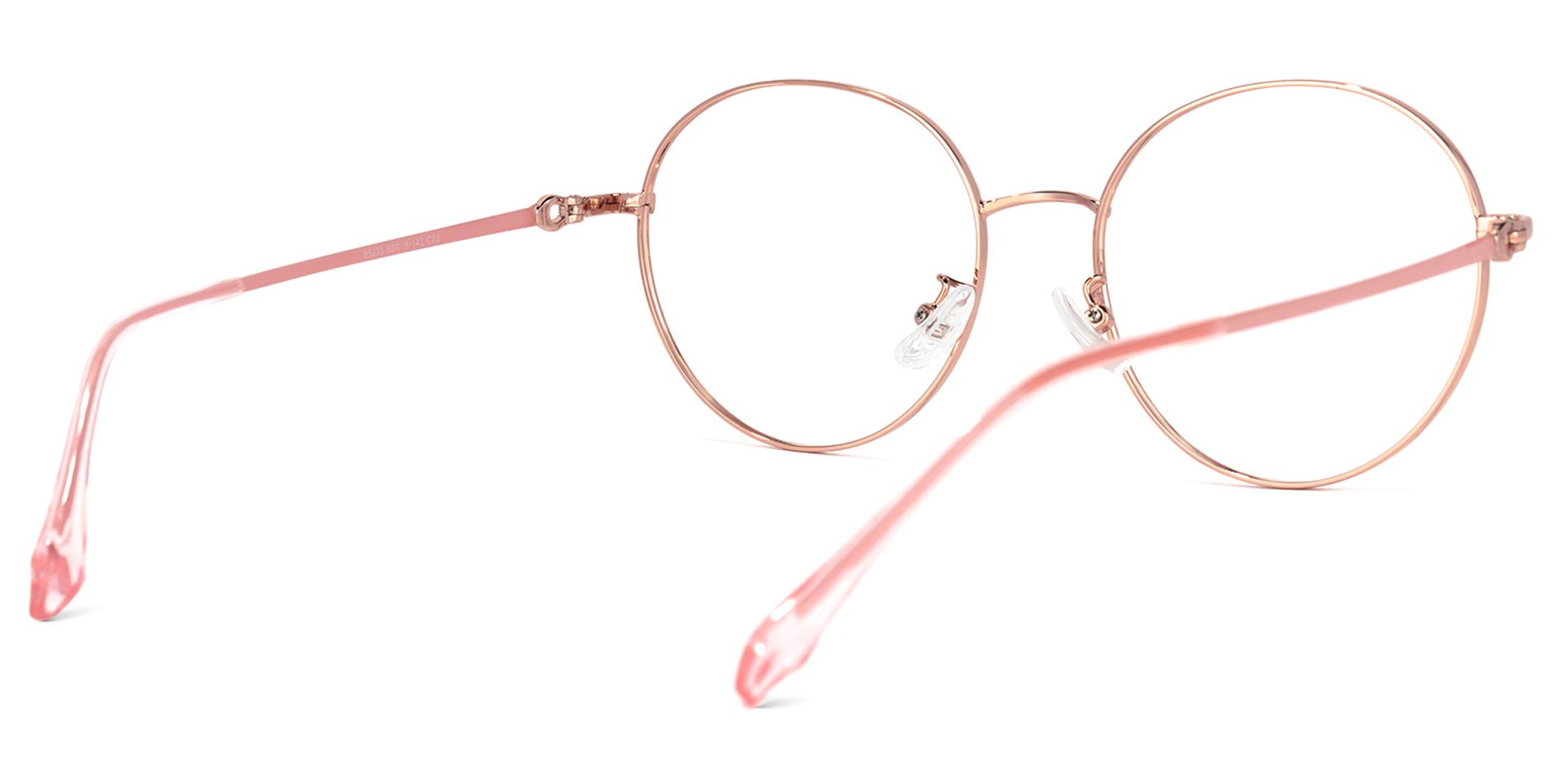 Pheobe Rosa-Gold Rund Brille3