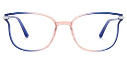 Mander Blau-Orange Quadratisch Brille0