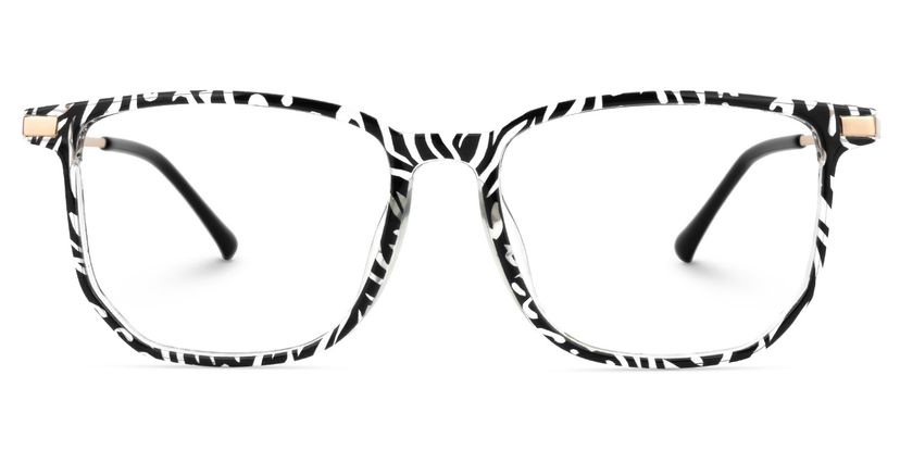 Fezell Schwarz-Weiß Rechteckig Brille