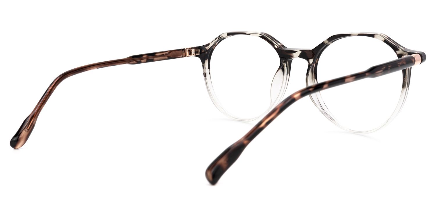 Timon Schwarz-Tortoise Rund Brille2