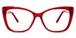 Farris Klar Rot Cateye Brille0