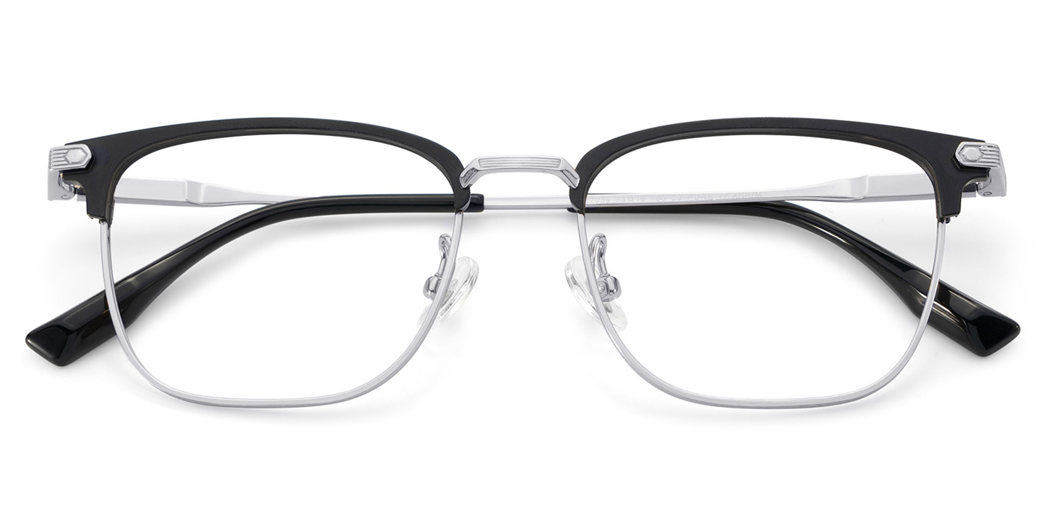 ZEELOOL Barrett Silber Browline Brille