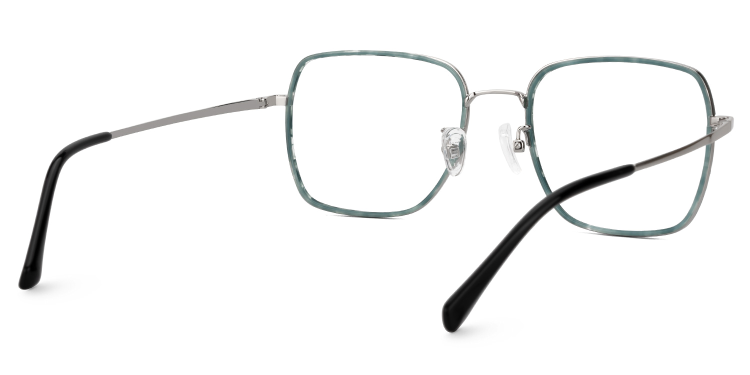 Kendall Grün Quadratisch Brille2