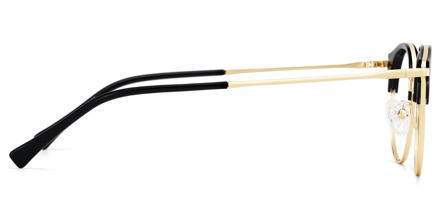 Elke Gold Browline Gemischte-Materialien Brille3