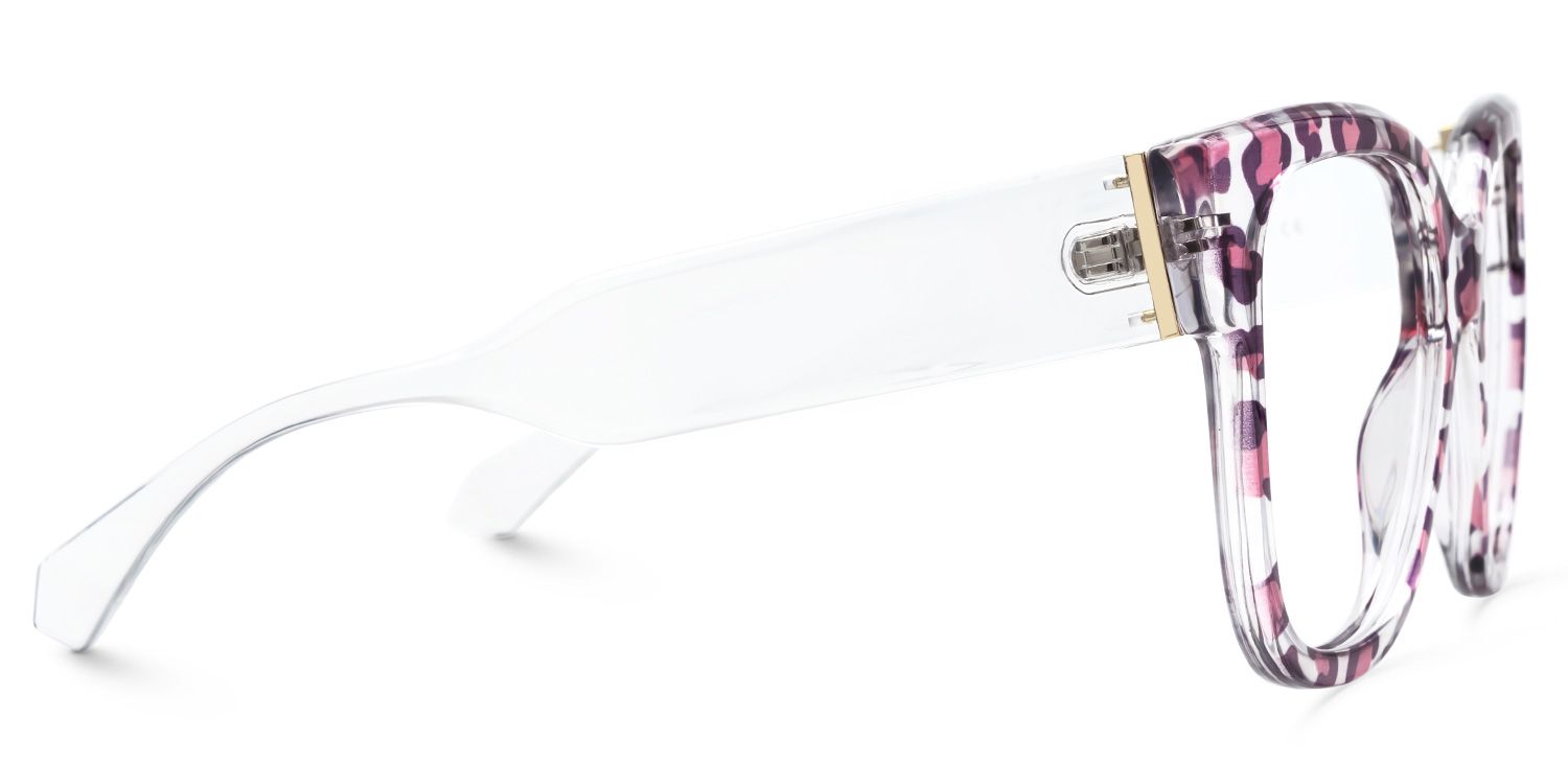 Trisha Lila-Rosa Quadratisch Kunststoff Brille4