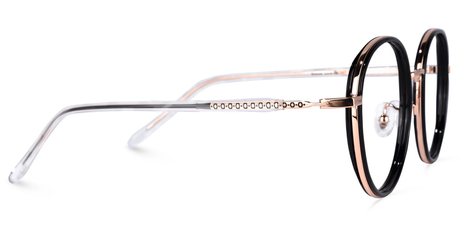 Zhane Schwarz Rund Brille2