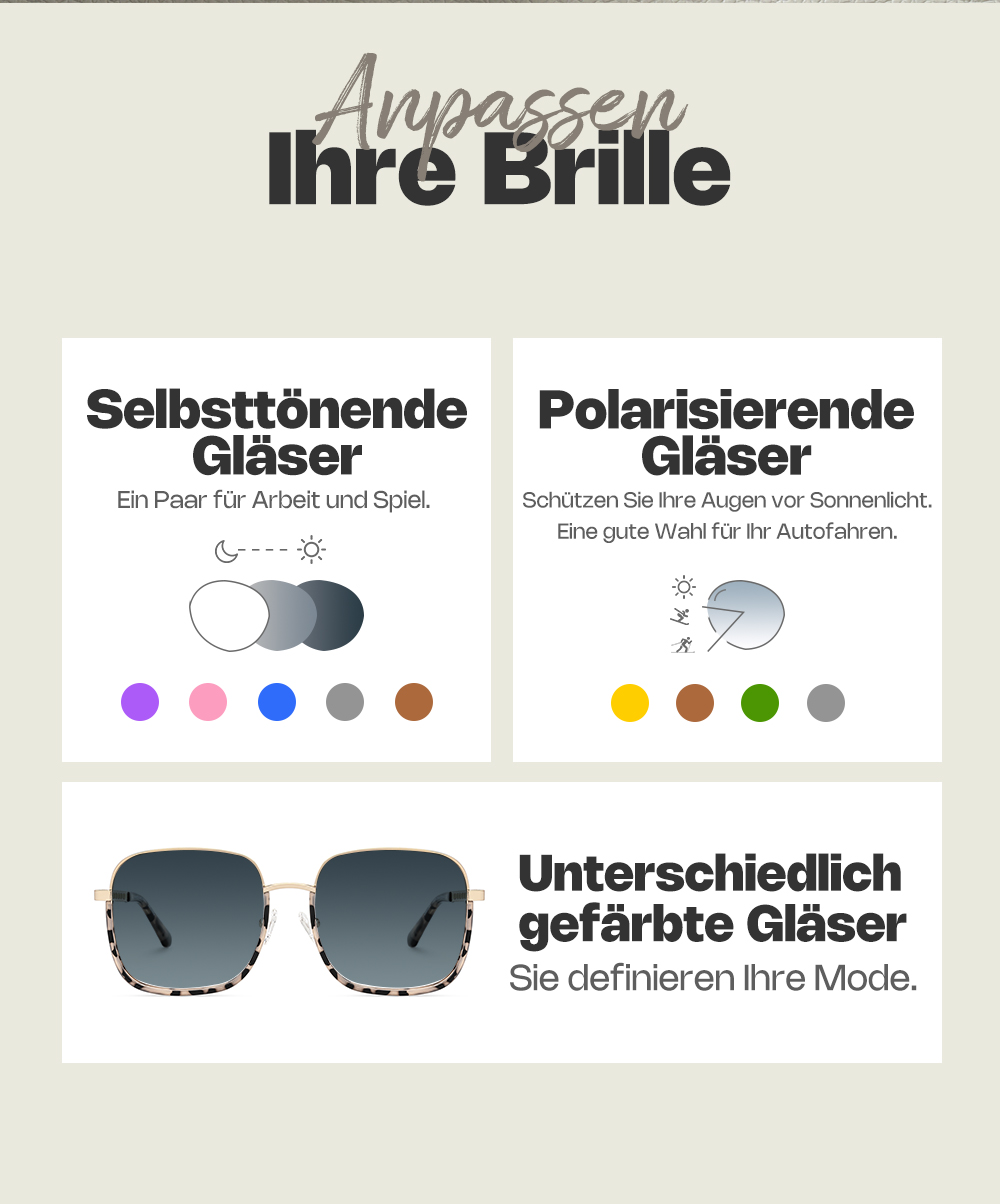 Perfecta Braun-Tortoise Quadratisch Brille