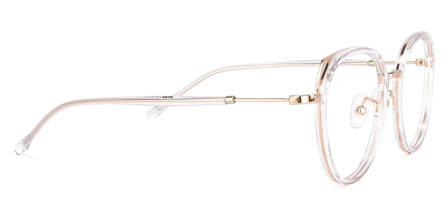 Ofelia Gold Klar Geometrisch Brille3