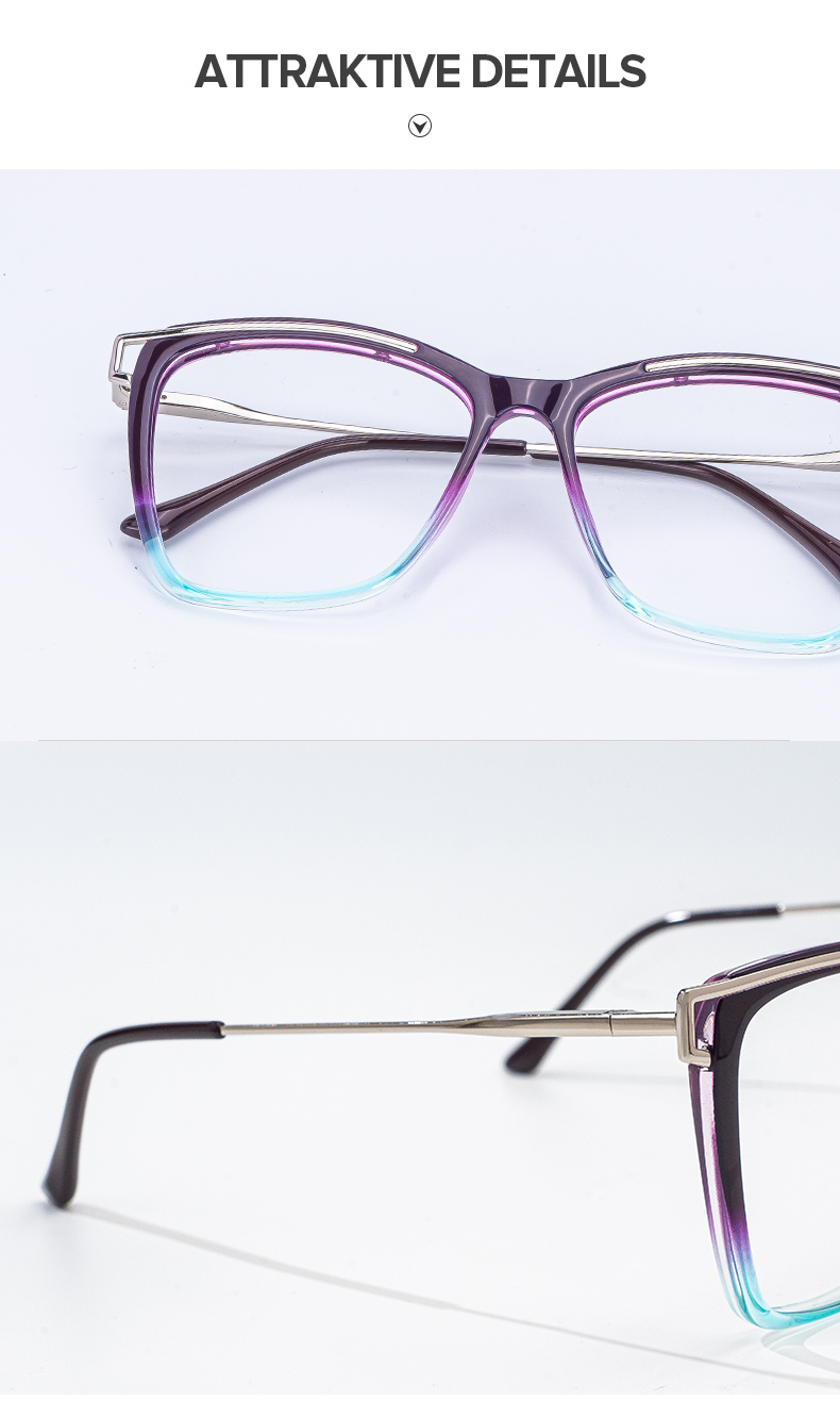 Matia Lila-Blau Quadratisch Brille