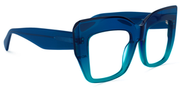 Charmaine Blau Grün Quadratisch Brille2