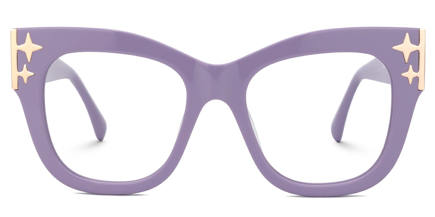 Minfia Lila Quadratisch Acetat Brille0