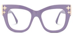 Minfia Lila Quadratisch Brille0