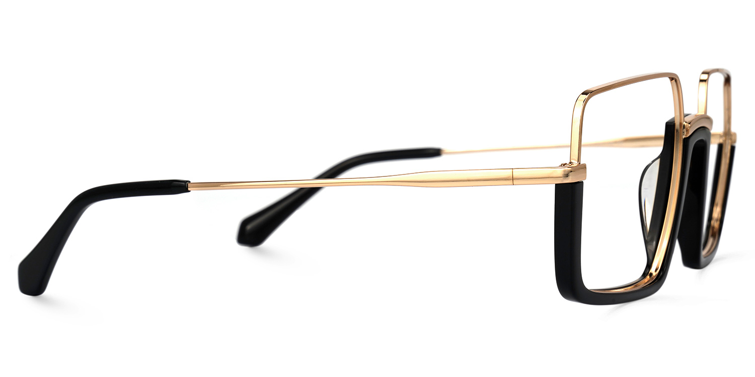 Shelton Schwarz Quadratisch Brille2