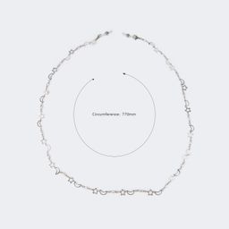 Pallu Silber-Stern-Mond Brillenkette2