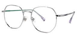 Benson Silber Geometrisch Brille1