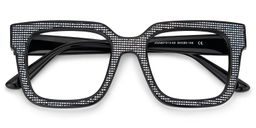 Solmarie Schwarz Quadratisch Brille1