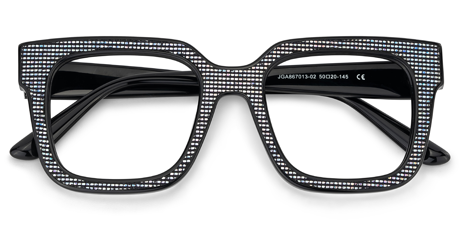 ZEELOOL Solmarie Schwarz Quadratisch Brille