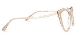 Mila Beige Cateye Brille3