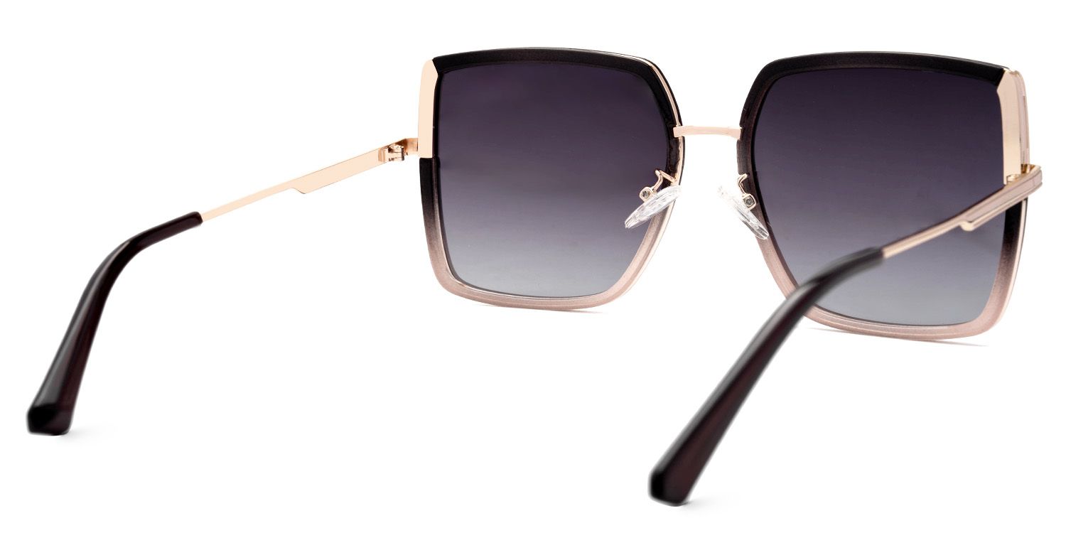 Kelly Schwarz-Rosa Quadratisch Sonnenbrille2