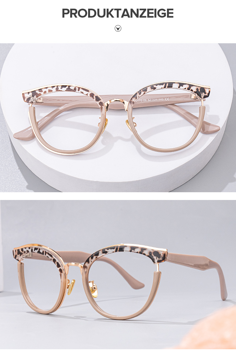 Laraine Champagner Cateye Brille