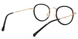 Taylor Schwarz-Gold Rund Brille4